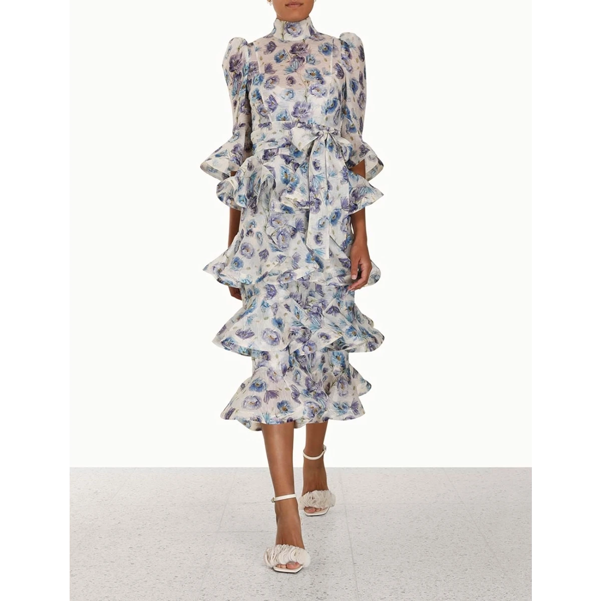 Zimmermann Tama Tiered Midi Dress