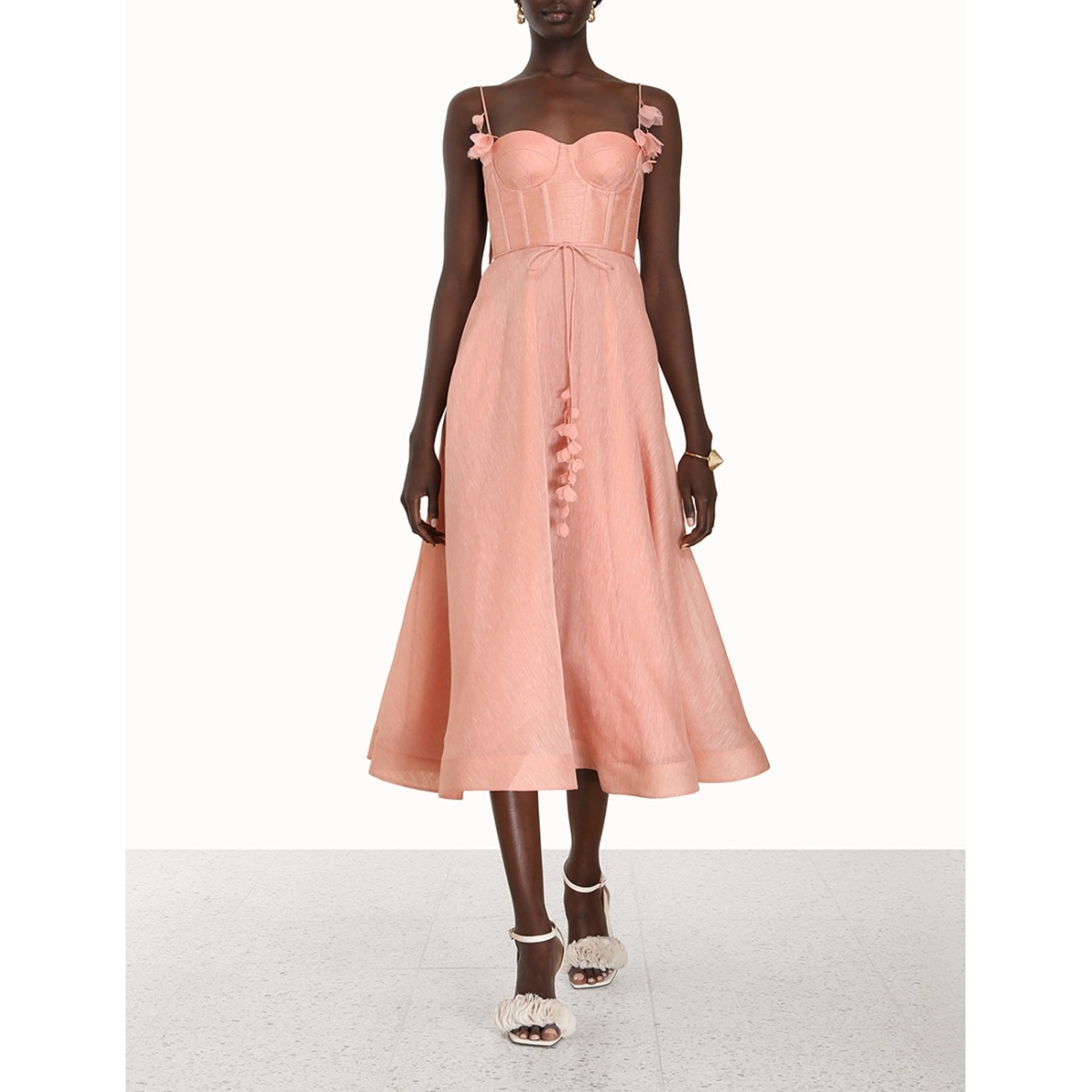 Zimmermann Wonderland Midi Corset Dress