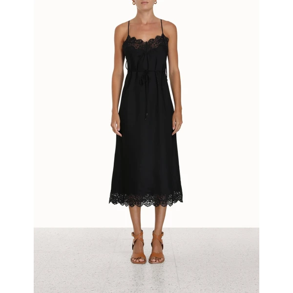 Zimmermann Tama Lace Panel Slip Dress