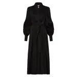 Aje Black Dress Bonnie Knot Sleeve Midi Dress Clothing Aje Coveti