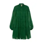 Aje Green Dress Erika Ruched Tier Mini Dress Clothing Aje Coveti