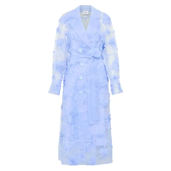 Aje Blue Dress Ursula Trench Coat Dress Clothing Aje Coveti