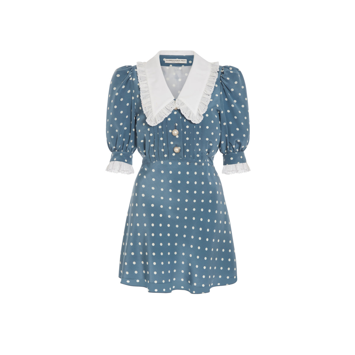 Aris V-Neck Polka-Dot Mini Dress