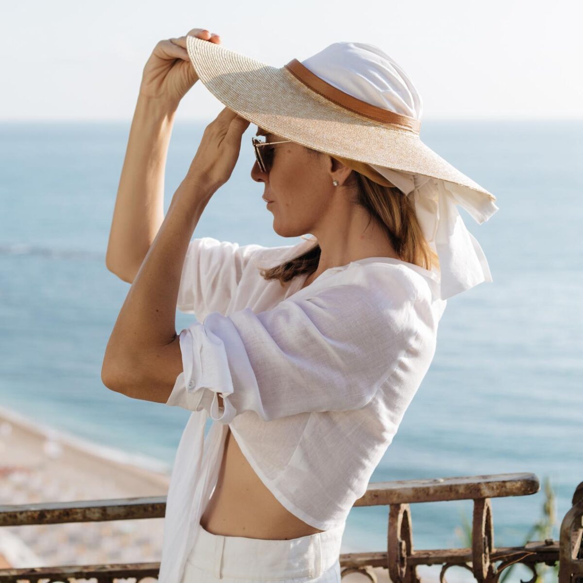 hat with straw