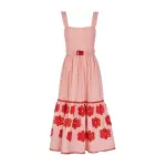 Silvia Tcherassi Dione Dress Orange Embroidered Flowers Dione Dress Orange Embroidered Flowers Clothing american designer Coveti Silvia Tcherassi Dione Dress Orange Embroidered Flowers Dione Dress Orange Embroidered Flowers Clothing american designer Coveti