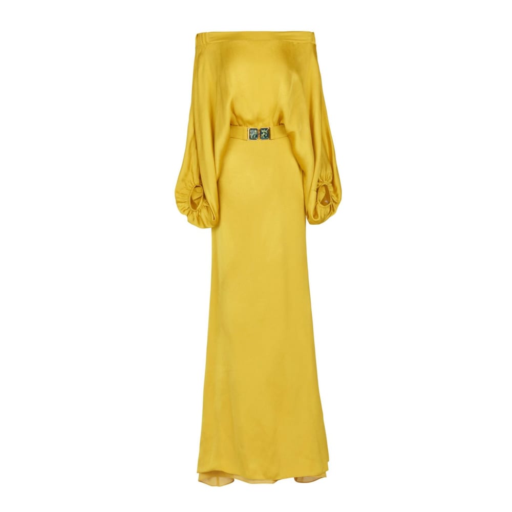 Lorella Citrine Yellow Maxi Dress | Designer Collection | Coveti