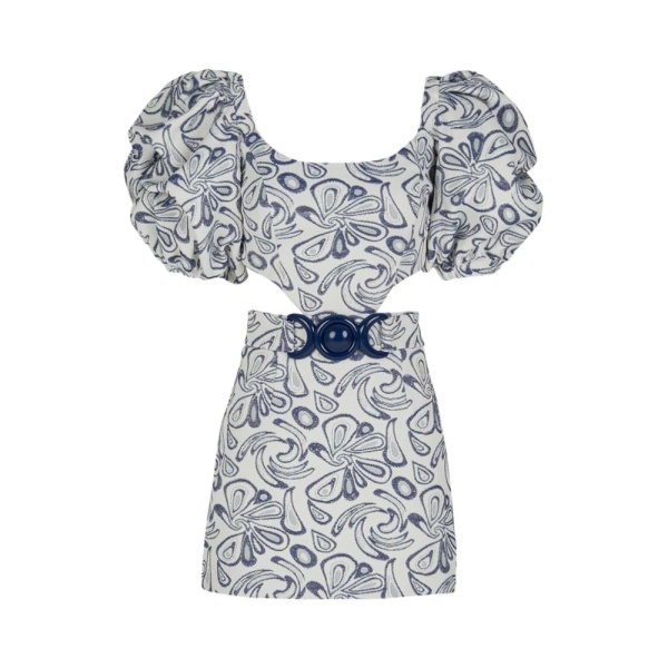 Silvia Tcherassi Marlin Dress Navy Swirls Marlin Dress Navy Swirls Clothing american designer Coveti