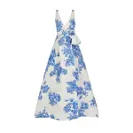 Silvia Tcherassi Logan Blue Midi Dress Logan Rose Motif Blue Dress Clothing american designer Coveti Silvia Tcherassi Logan Blue Midi Dress Logan Rose Motif Blue Dress Clothing american designer Coveti