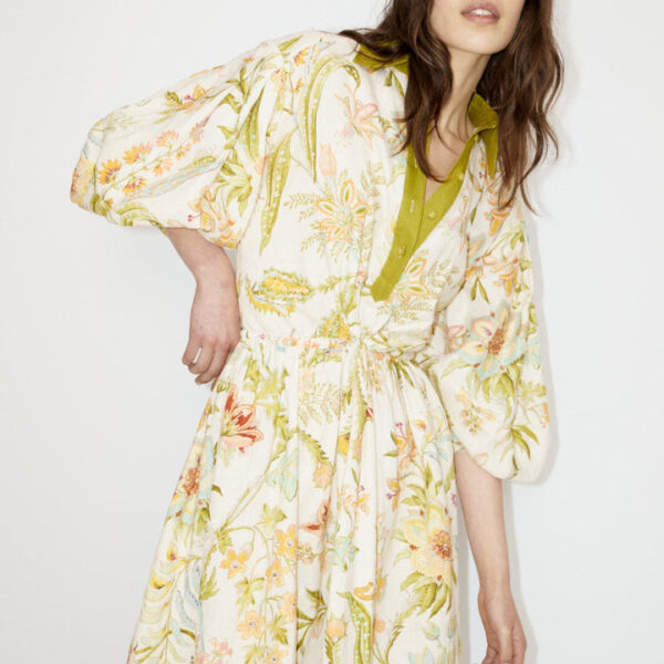 Alemais Ira Twist Front Shirtdress