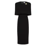 Black crepe button sleeved dress (Copy) - 18 UK   Coveti