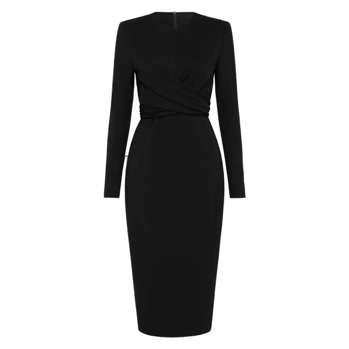 Black crepe cape midi dress (Copy) - 18 UK   Coveti