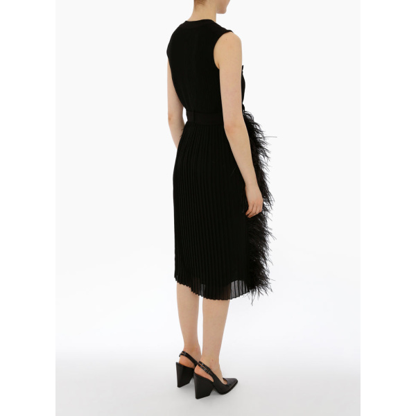 Huishan Zhang Elizabeth Dress Black Pleated Voile Elizabeth Dress Black Pleated Voile Clothing British designer Coveti