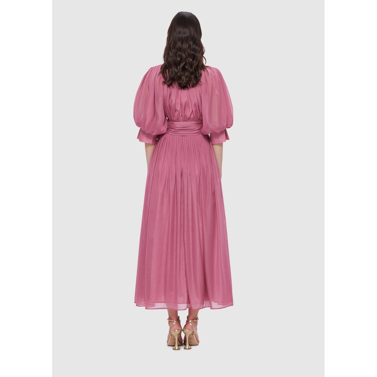 Butter crepe fitted waterfall midi dress (Copy) - 18 UK   Coveti