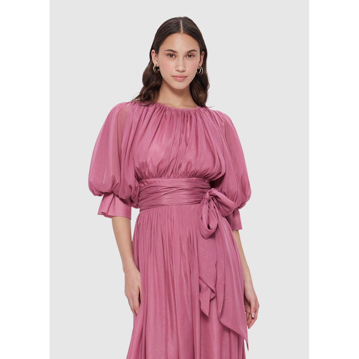 Butter crepe fitted waterfall midi dress (Copy) - 18 UK   Coveti
