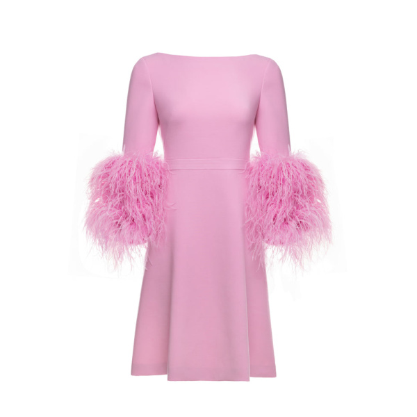 Huishan Zhang Reign Dress Orchid Pink Crepe