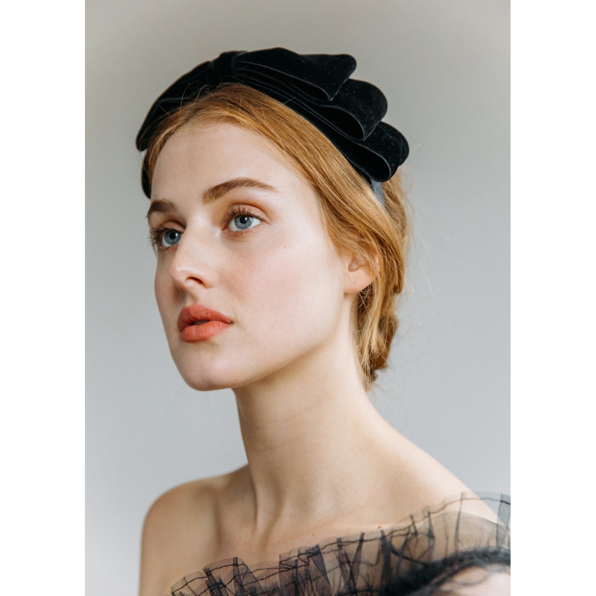 The Katya Headband is made in New York from silk-velvet ribbon