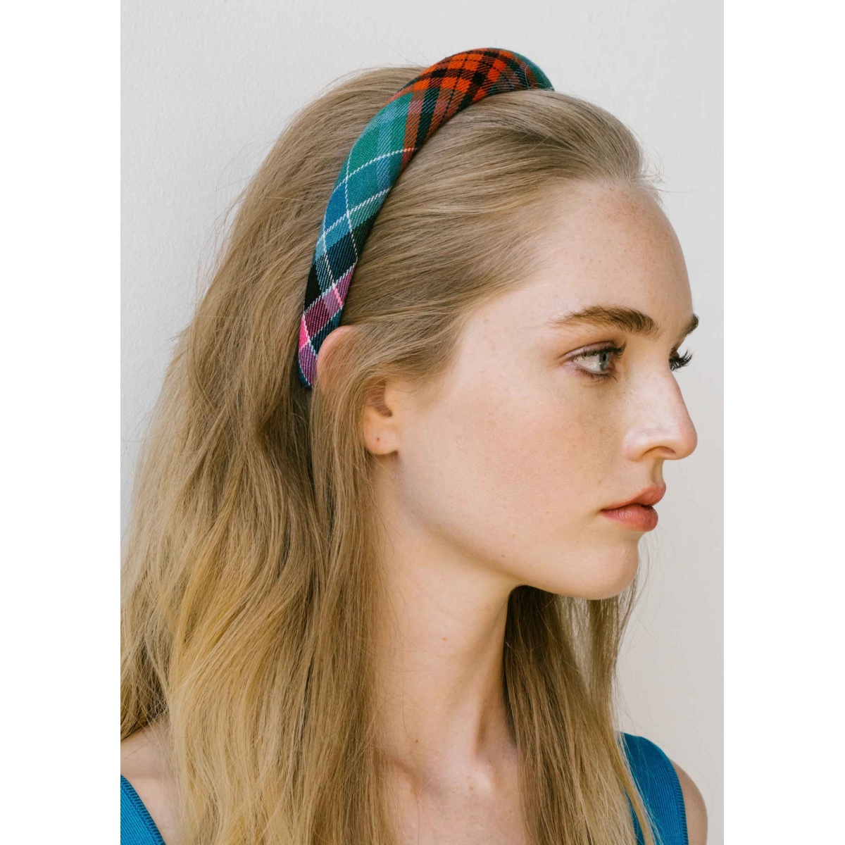 This Rowan Headband is made by hand in New York from genuine Scottish tartan