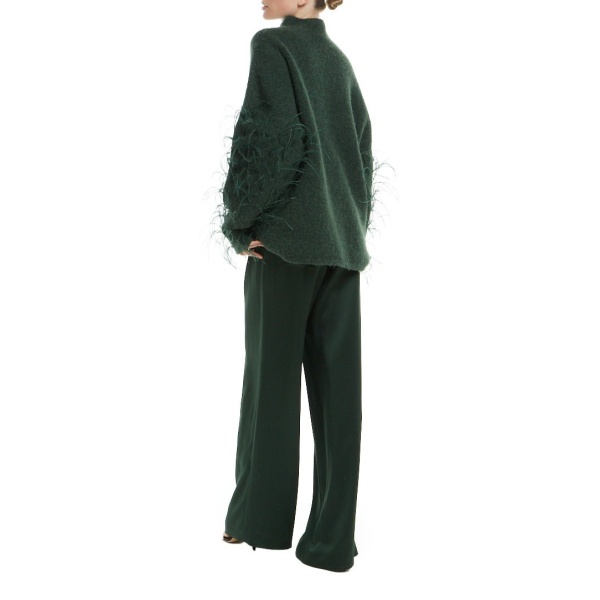 Lapointe Alpaca Silk Turtleneck With Feathers