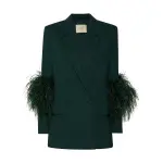 Lapointe Scuba Blazer With Feathers