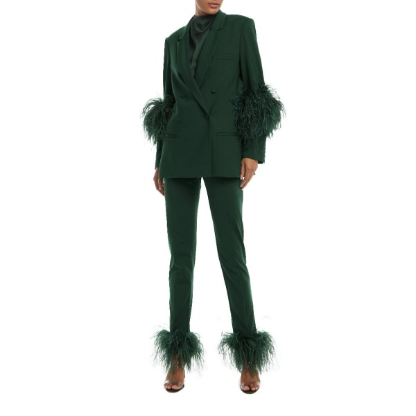 Lapointe Scuba Blazer With Feathers