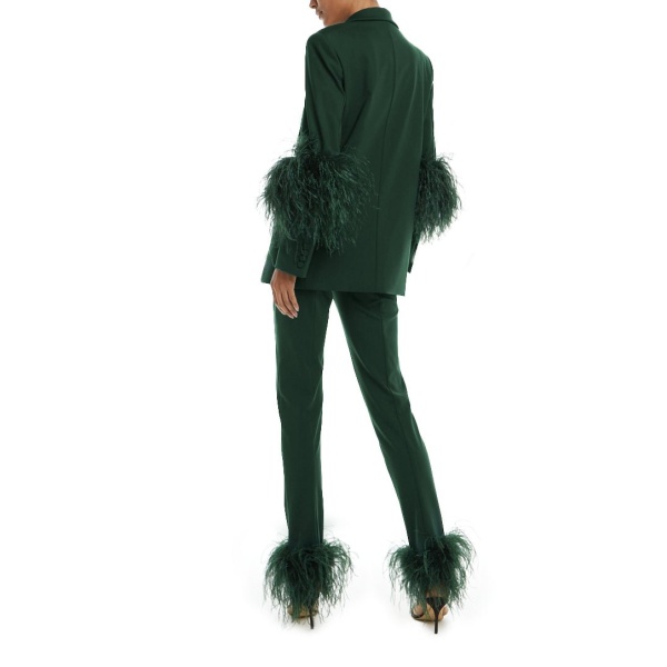 Lapointe Scuba Blazer With Feathers