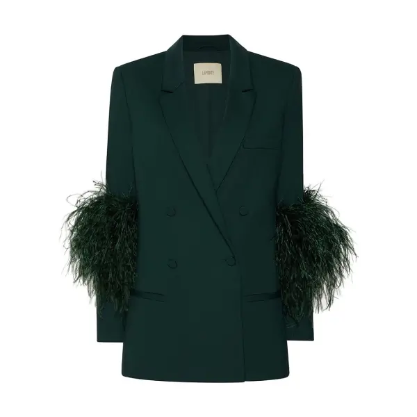 Lapointe Scuba Blazer With Feathers