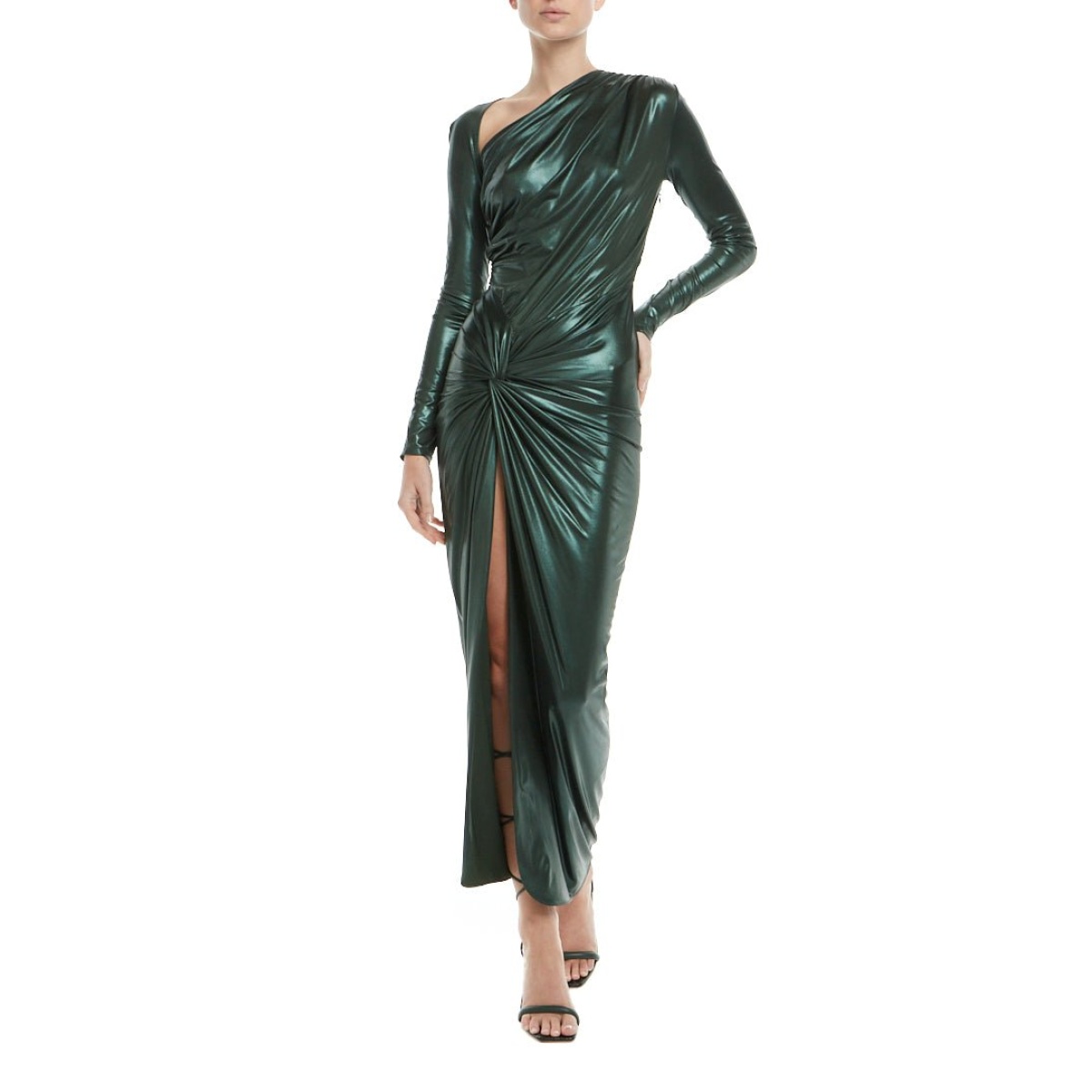 Lapointe Shiny Jersey Sarong Dress