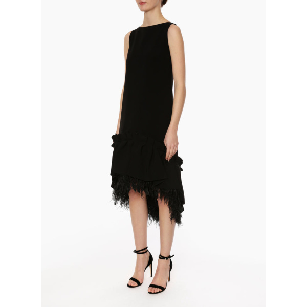 Huishan Zhang Jodie Dress Black Crepe Jodie Dress Black Crepe Clothing British designer Coveti