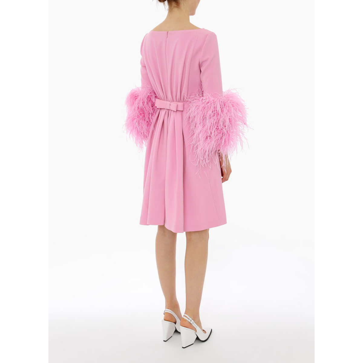 Huishan Zhang Reign Dress Orchid Pink Crepe Reign Dress Orchid Pink Crepe Clothing British designer Coveti