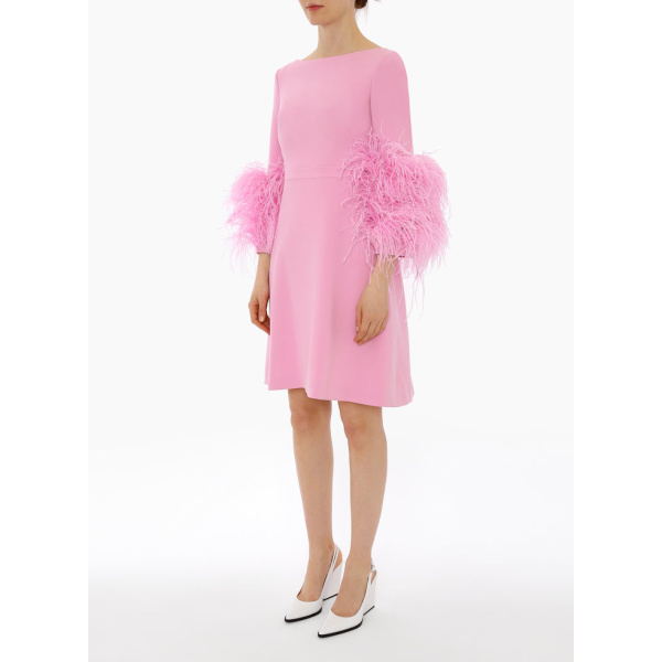 Huishan Zhang Reign Dress Orchid Pink Crepe Reign Dress Orchid Pink Crepe Clothing British designer Coveti