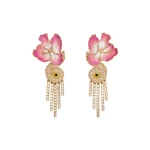 Schiaparelli Pansy Curtain Earrings35169 nobg