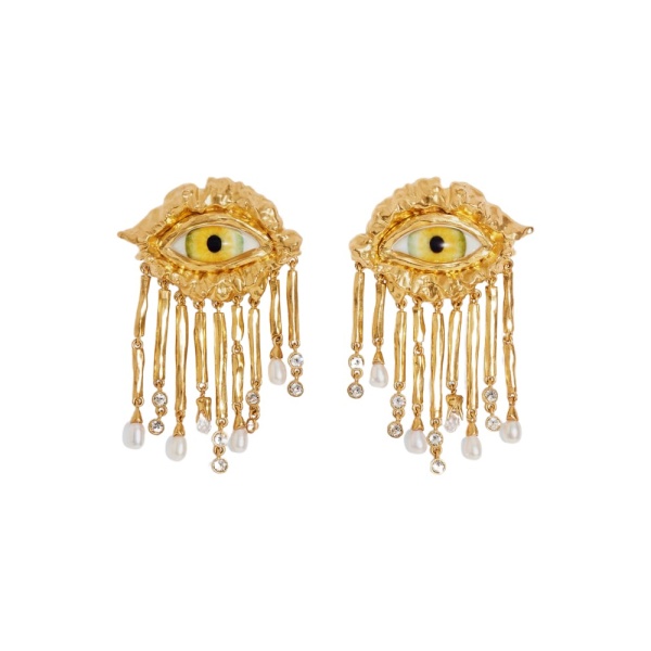 Schiaparelli Surrealist Eye Chandelier Earrings83293 nobg