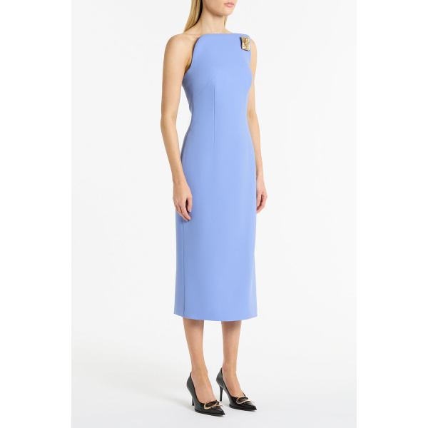 Maelle cape gown Butter crepe fitted waterfall midi dress (Copy) Clothing classic Coveti