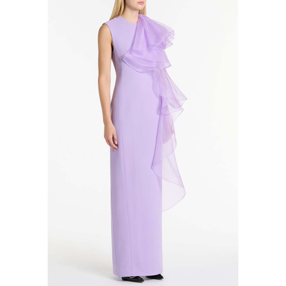 Maelle cape gown Lindy lee pearl floating blossoms silk waterfall dress (Copy) Clothing classic Coveti