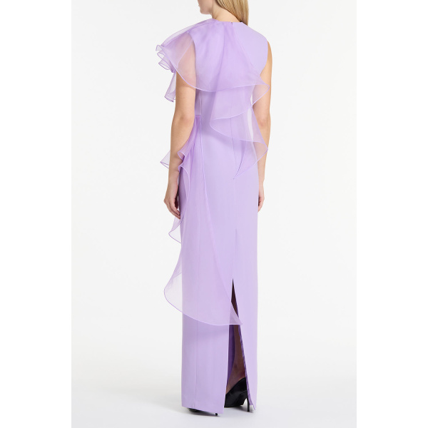 Maelle cape gown Lindy lee pearl floating blossoms silk waterfall dress (Copy) Clothing classic Coveti