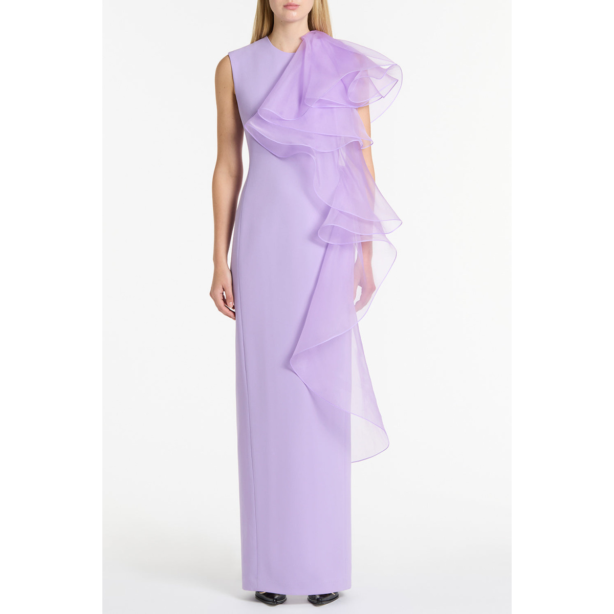 Maelle cape gown Lindy lee pearl floating blossoms silk waterfall dress (Copy) Clothing classic Coveti