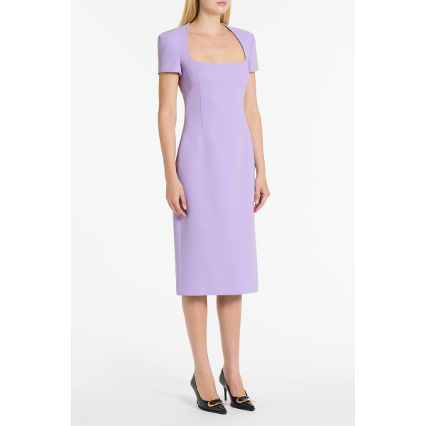 Maelle cape gown Butter crepe fitted waterfall midi dress (Copy) Clothing classic Coveti