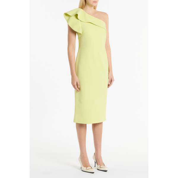 Maelle cape gown Butter crepe fitted waterfall midi dress (Copy) Clothing classic Coveti