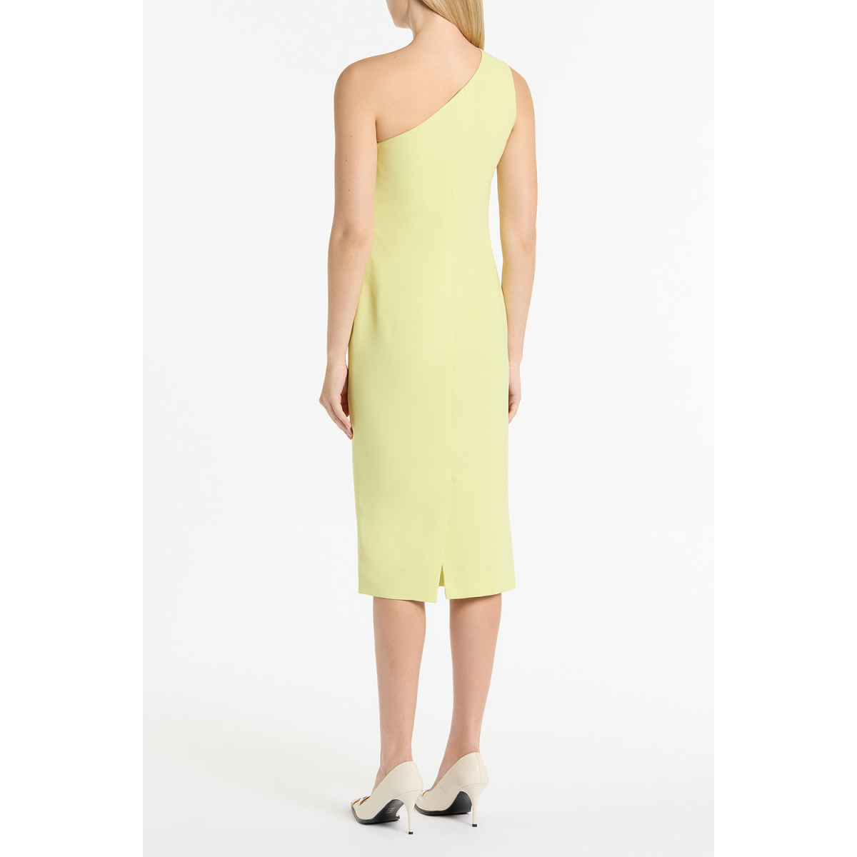 Maelle cape gown Butter crepe fitted waterfall midi dress (Copy) Clothing classic Coveti