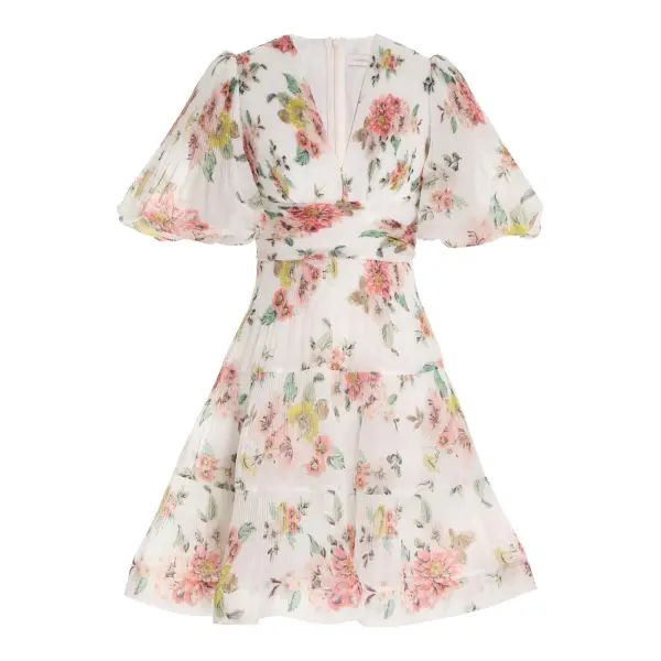 Zimmermann Pleated Mini Dress