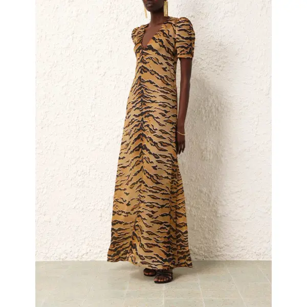 Zimmermann Matchmaker Short Sleeve Maxi