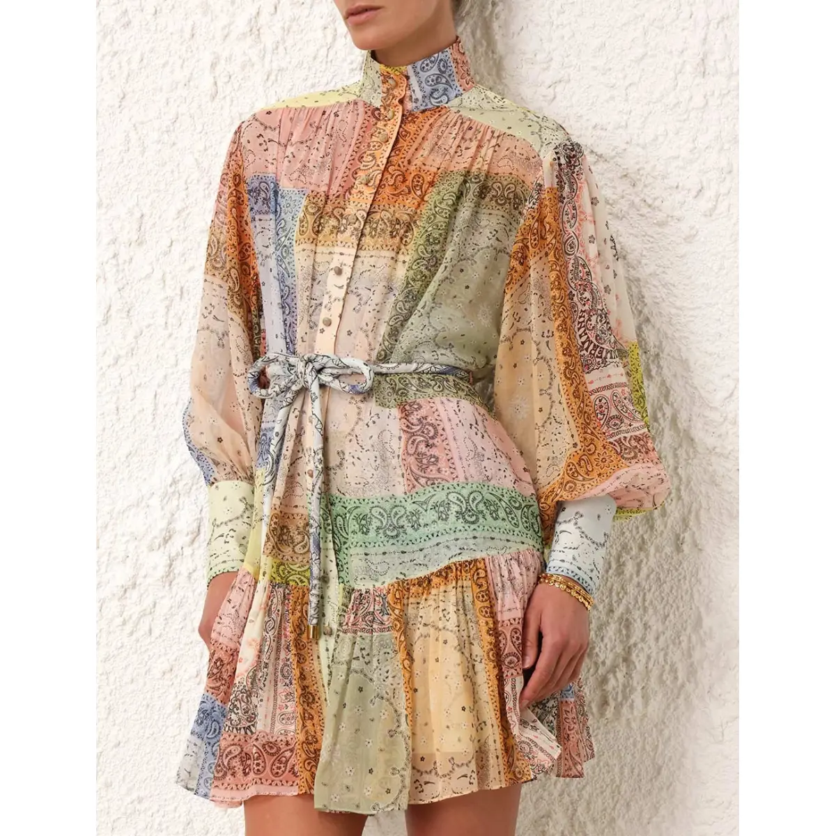 Zimmermann Matchmaker Lantern Mini Dress