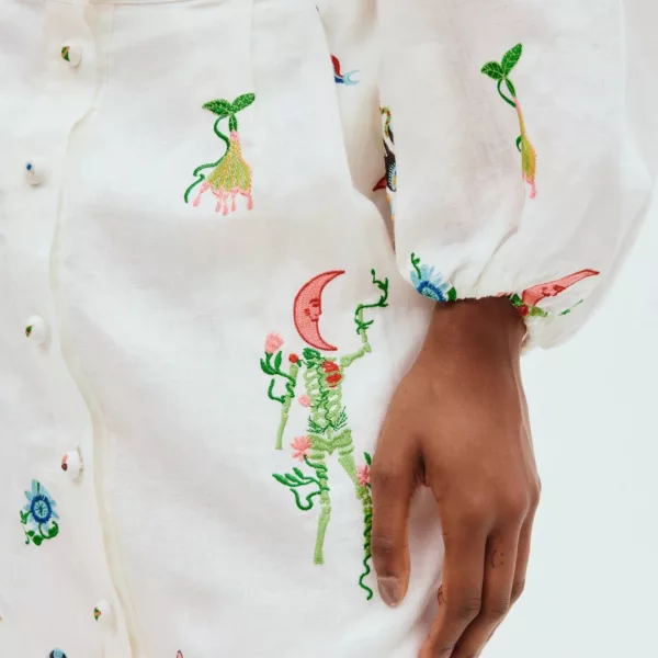 Alemais Atticus Embroidered Shirt