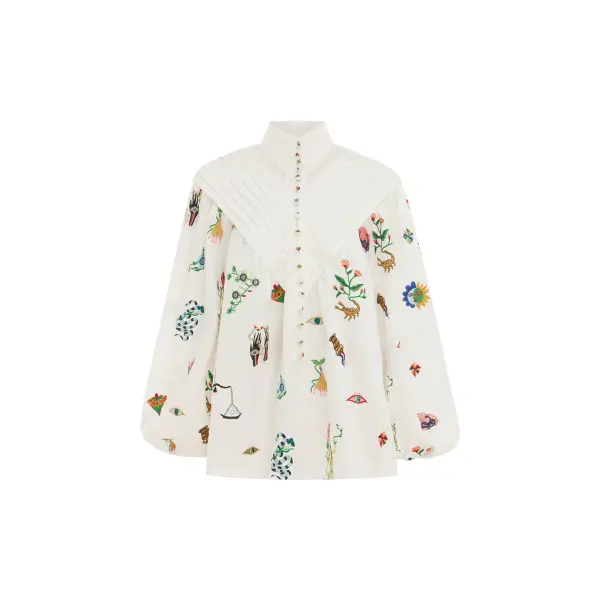 Alemais Atticus Embroidered Shirt