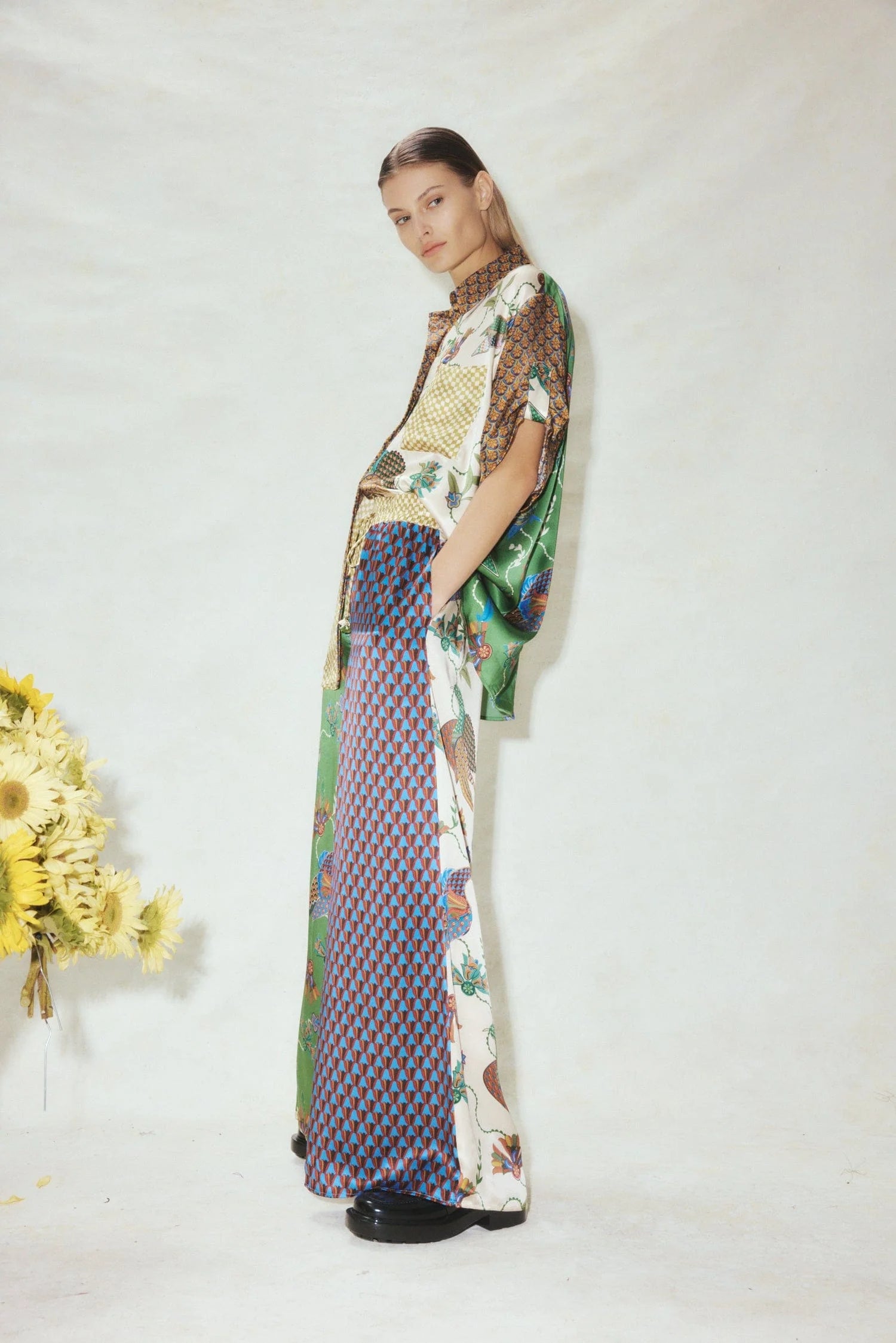 Alemais Birdie Spliced Shirt