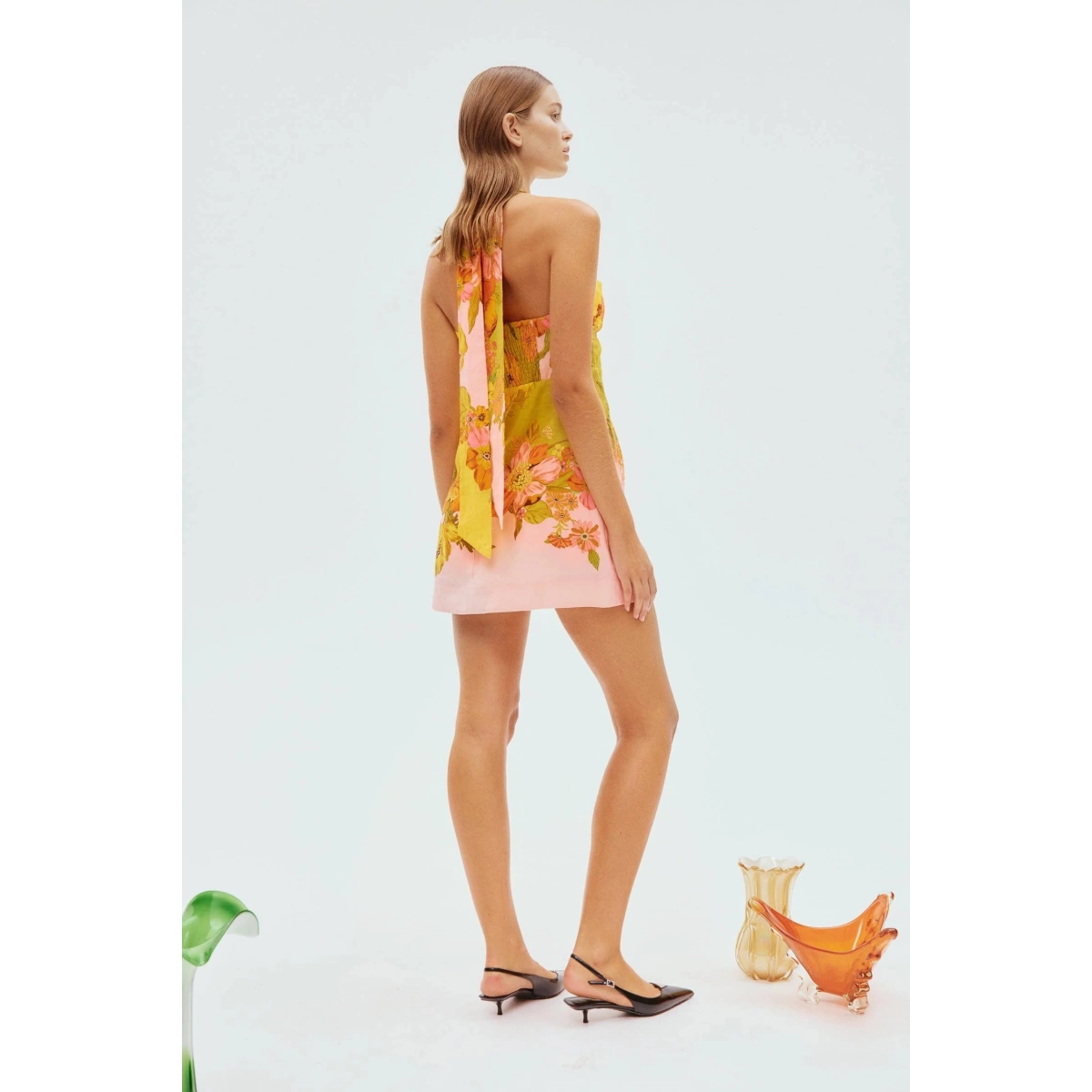 Alemais Sillas Halter Mini Dress