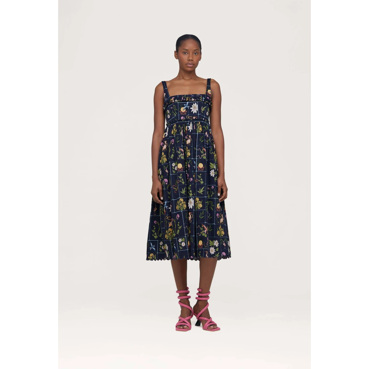 Barbara Paraiso Cotton Midi Dress 12605 1