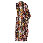 Borgo de Nor Laurel Satin Jacquard Midi Dress - Bamboo Black Borgo de Nor