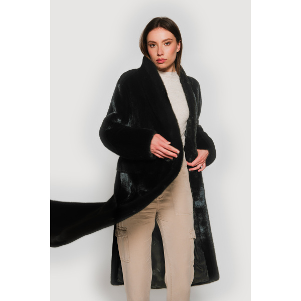 Black Mink fur Coats