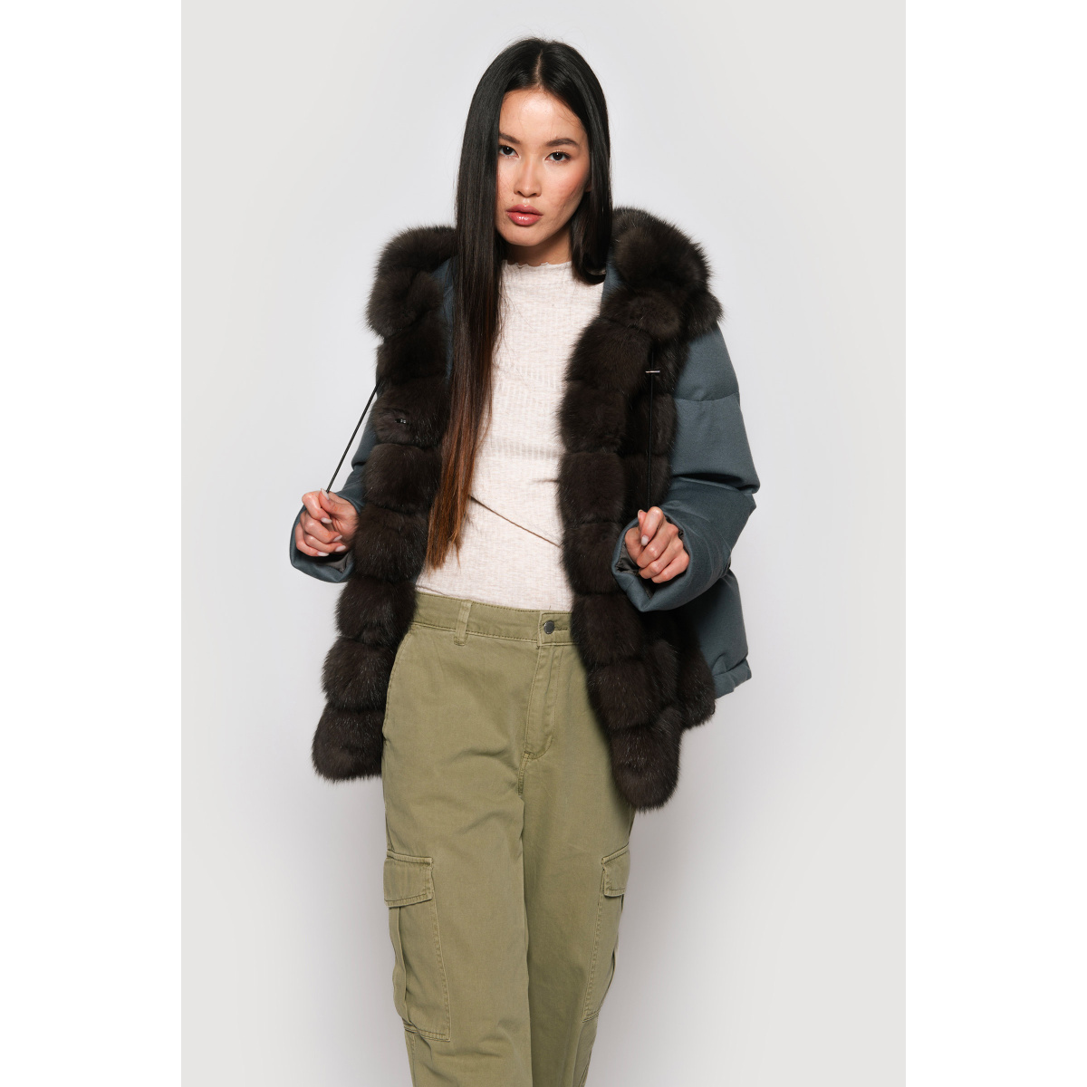 Gray Sable fur Jackets